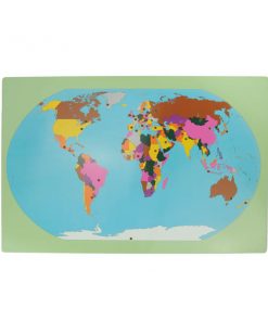Carte du Monde Avec 36 Drapeaux  Matériel Montessori de Géographie