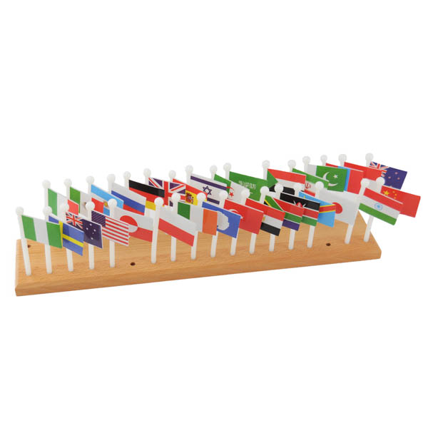 Carte du monde avec drapeaux  Eveil-Montessori Maroc – Eveil